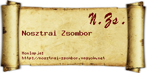 Nosztrai Zsombor névjegykártya