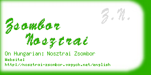 zsombor nosztrai business card